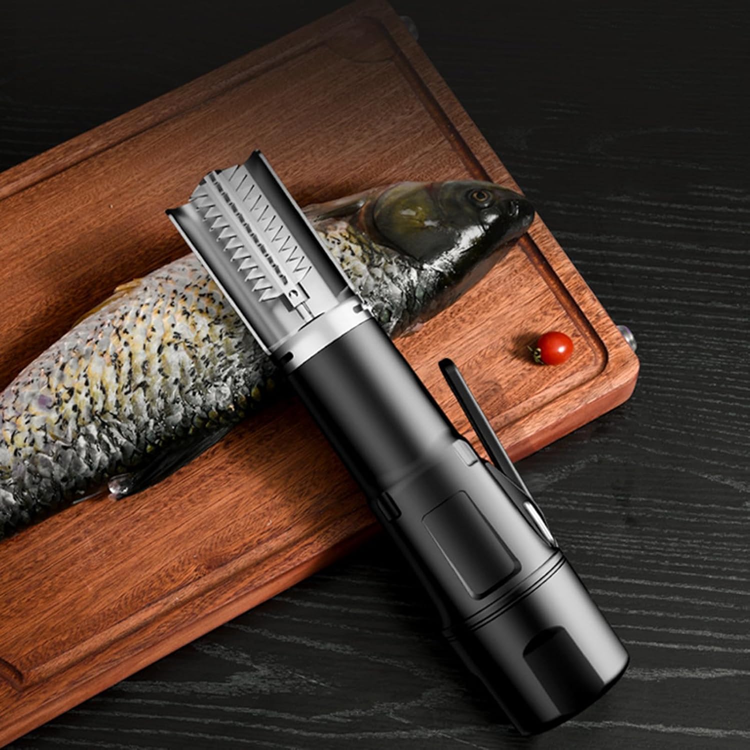 Fish Scaler Remover No Mess Electric Drum Fish Scaler Machine Rechargeable Scale Scraper for Chef And Home Cooks Fish Cleaning Tools for Scraping Fish Scale, Chargeable