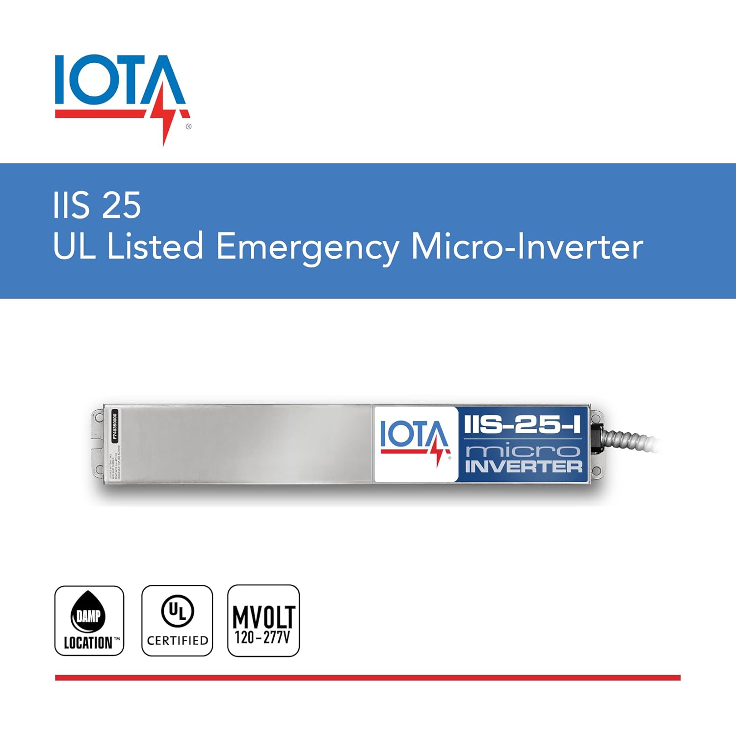IOTA IIS 25 I M5 Emergency Inverter, 25W Output, Interruptable