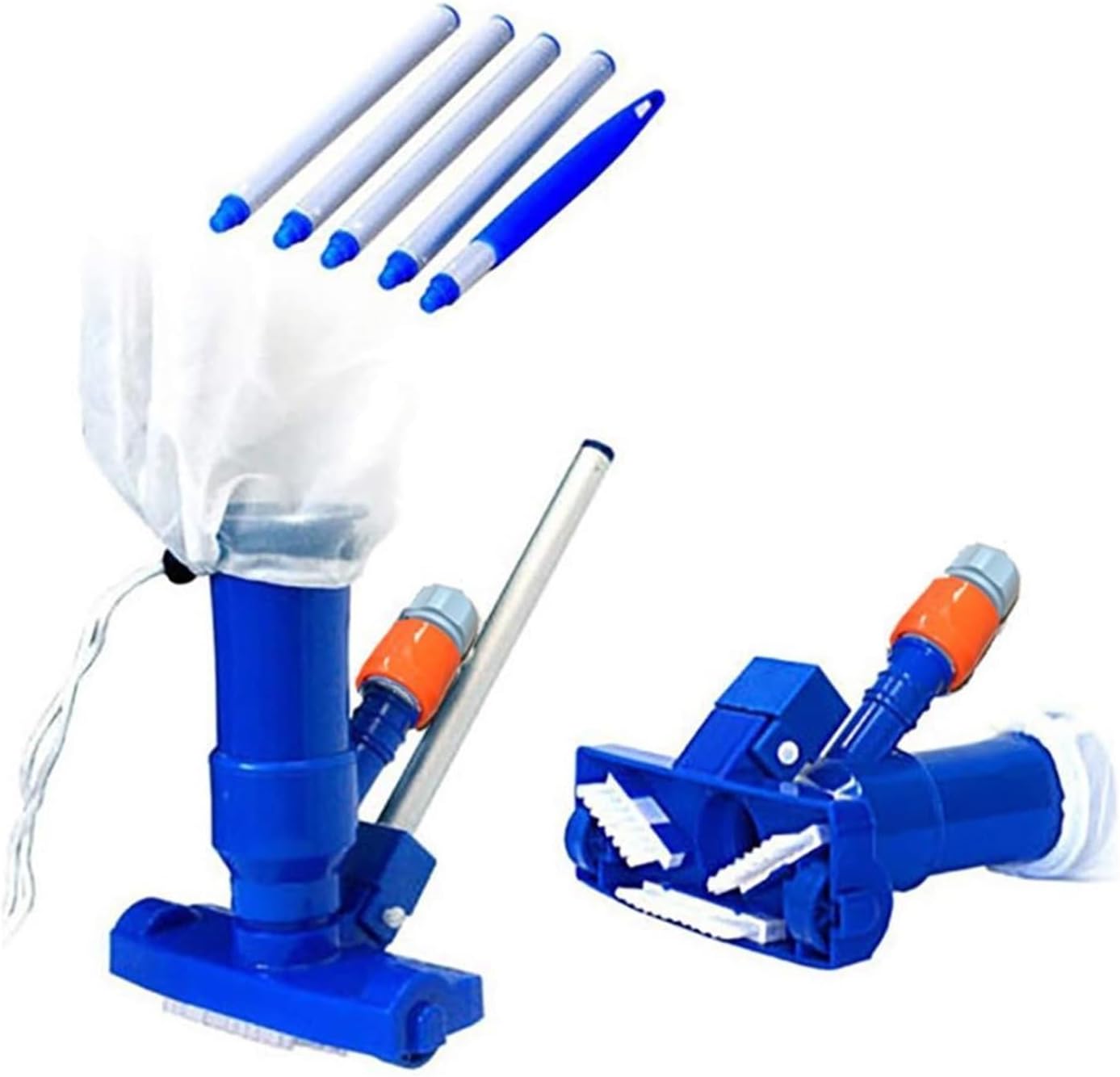 Jet Vacuum Brush Pool Set Vacuum Head Cleaner with Brush Bag Hose Adapter Cleaning Tool Swimming Pool Accessories Spa Pond Tools