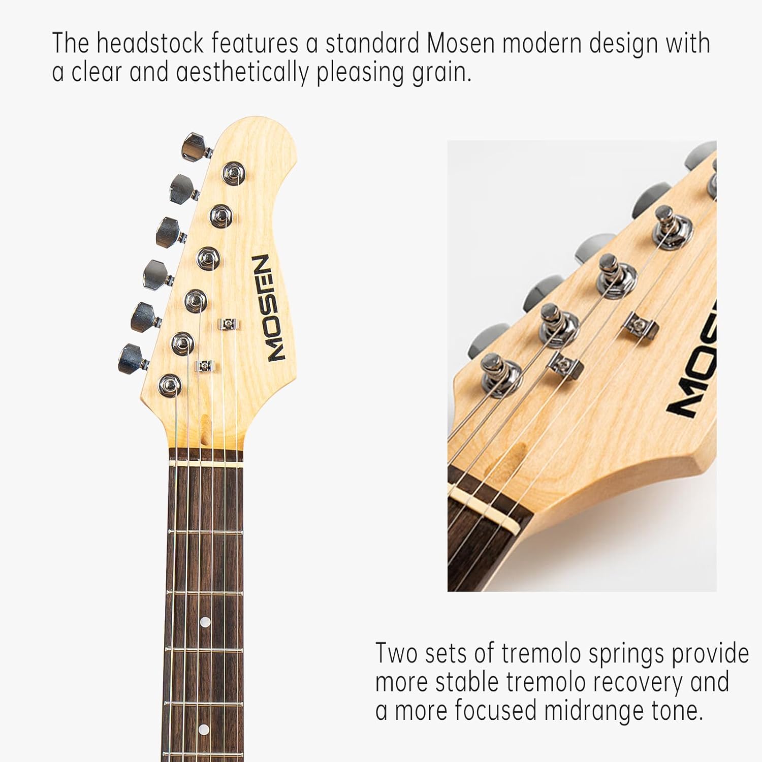 MOSEN 39in Full Size Beginner Electric Guitar Starter Kit, Beginner Starter, with Amplifier, Single-Coil & Humbucker Pickups, Gig Bag, Pick, Tuner, Capo, Cable, Tremolo Bar, Wiping Cloth - Black