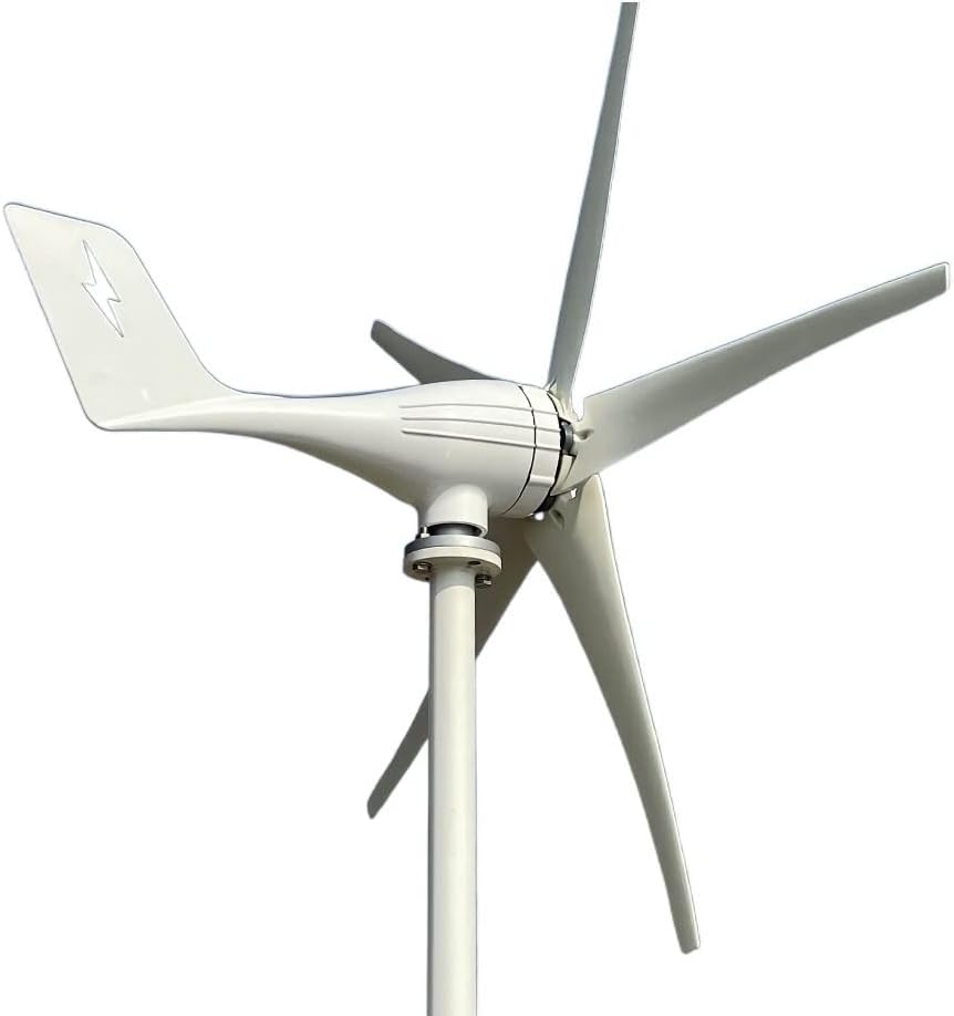 Wind Turbine Generator Kit, The Horizontal Axis 3000W 3/5 Blades Windmill 12V 24V 48V Wind Power Small Wind Turbine Generator MPPT Controller For Home Use for Hybrid Solar Wind System(Mppt controller,