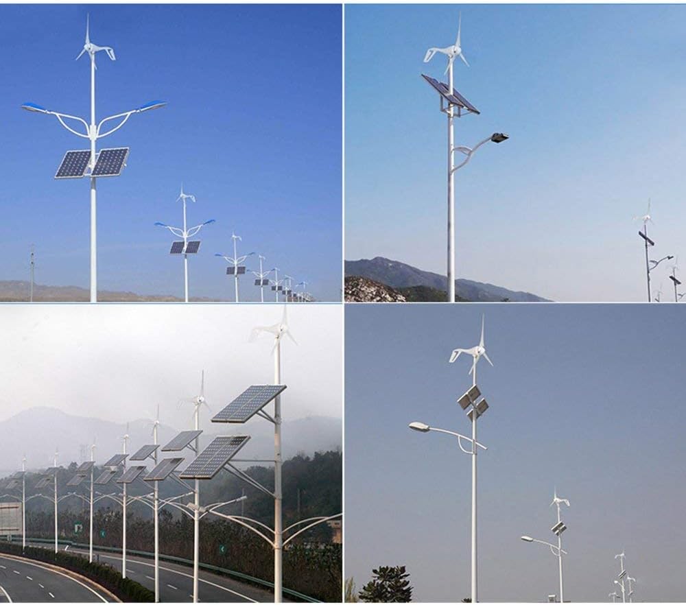 Wind Turbine Generator 24v 200w 3 Blades Low Wind Speed Starting NSK Bearings Garden Street Lights Wind Turbines