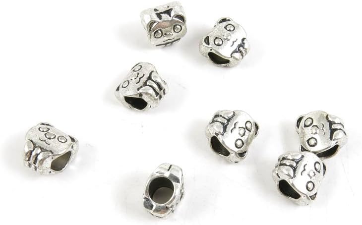 700 Pieces Antique Silver Tone Jewelry Making Charms Findings Fashion Wholesale Supplies Pendant Lots Bulk Supply X4EI3C Bear Panda Loose Beads
