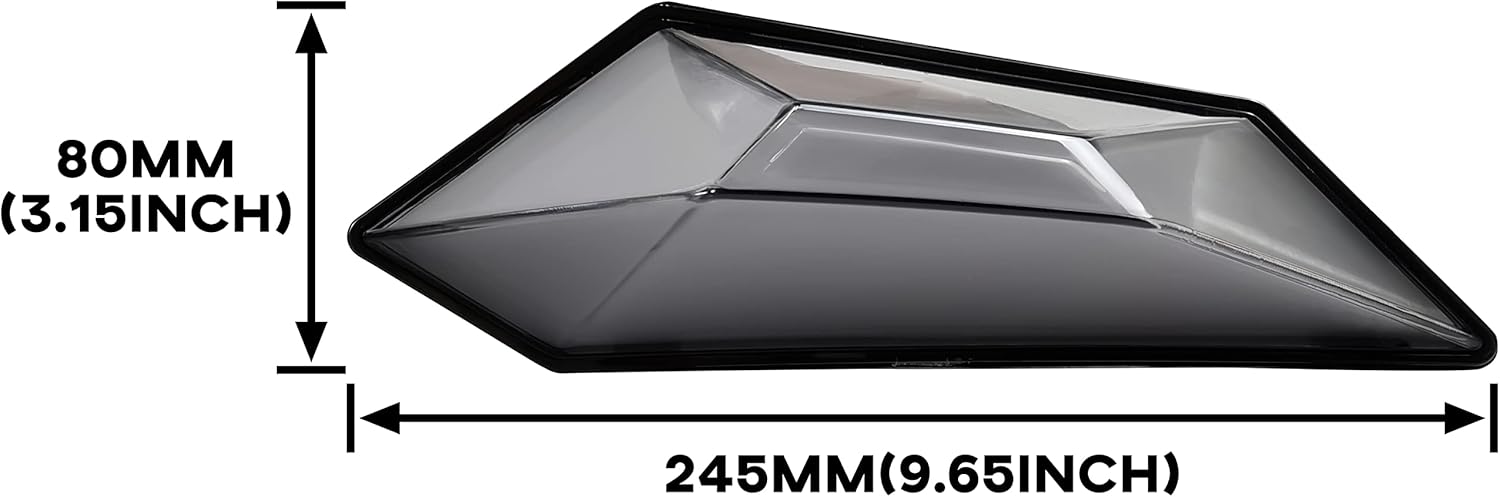 LED Rear Side Marker Lights for RZR PRO XP/PRO R 20-24, Smoked Rear Upper Position Signal Lights Tail Clearance Lamps for RZR PRO XP XP4/ RZR PRO R/TURBO R 2020-2024 Accessories(2PCS)