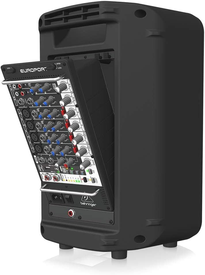 Behringer EUROPORT EPS500MP3 Ultra-Compact 500 Watt 8 Channel Portable PA System with MP3 Player, Reverb and Wireless Option