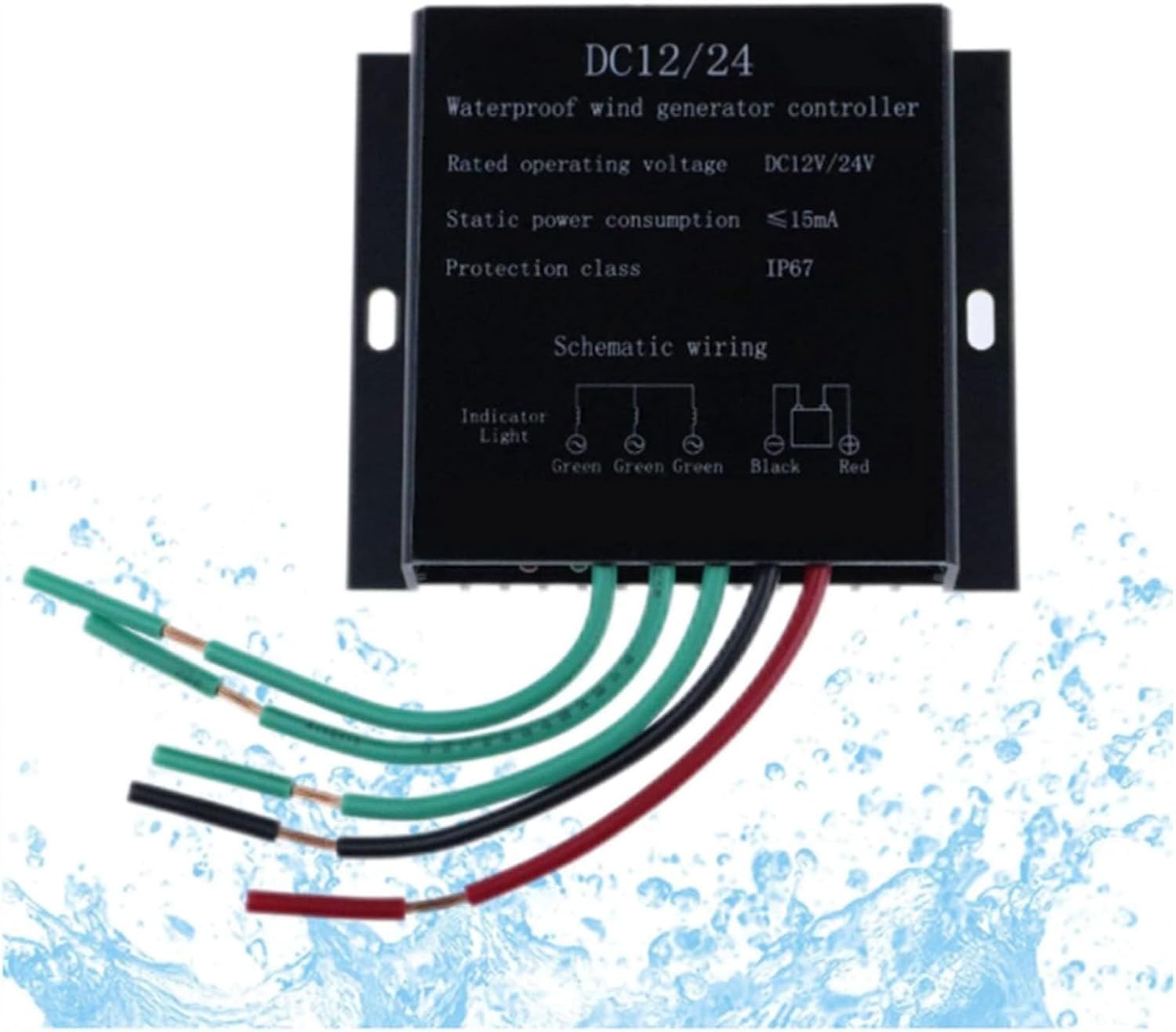 12v,HYZHANHONG 2000W MPPT Charge Controller, Waterproof Wind Turbine Generator Windmill Generator Controller Battery Charge Regulator for Wind Turbine Generator (12V 24V 48V 220V)