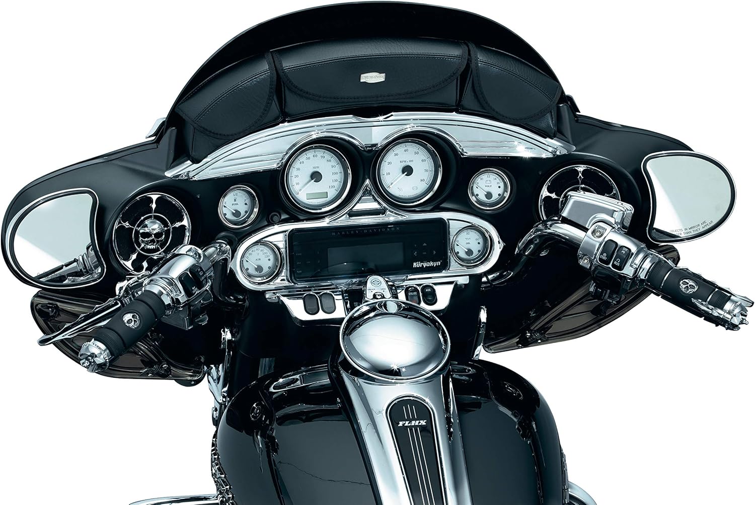 Kuryakyn 3765 Motorcycle Audio Accessory: Stereo Accent for 1996-2013 Harley-Davidson Motorcycles, Chrome