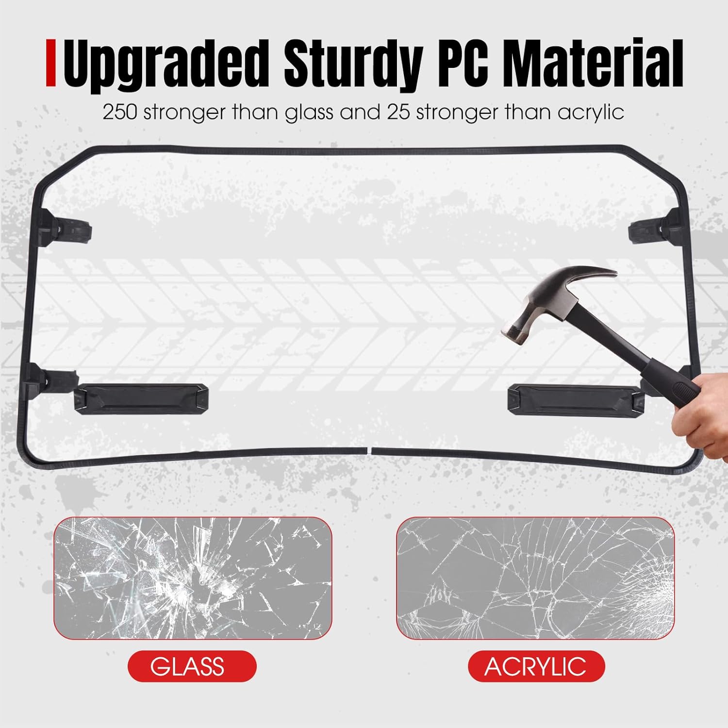 A & UTV PRO Vented Full Front Windshield for 2021-2025 Polaris General 1000 Accessories Hard Coat PC Front Window Replace OEM #‎2884337