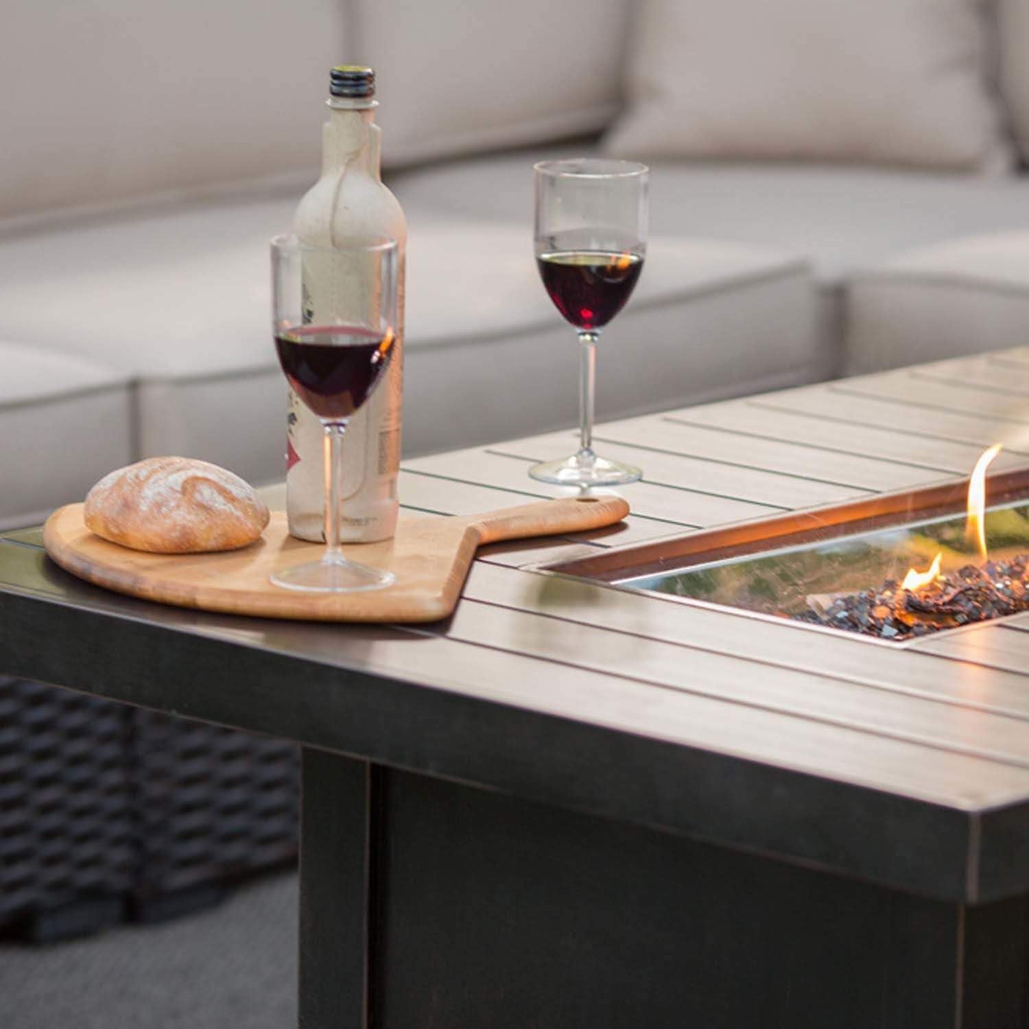 Napoleon St. Tropez Patio Flame Fire Table (STTR1-BZ), Rectangle