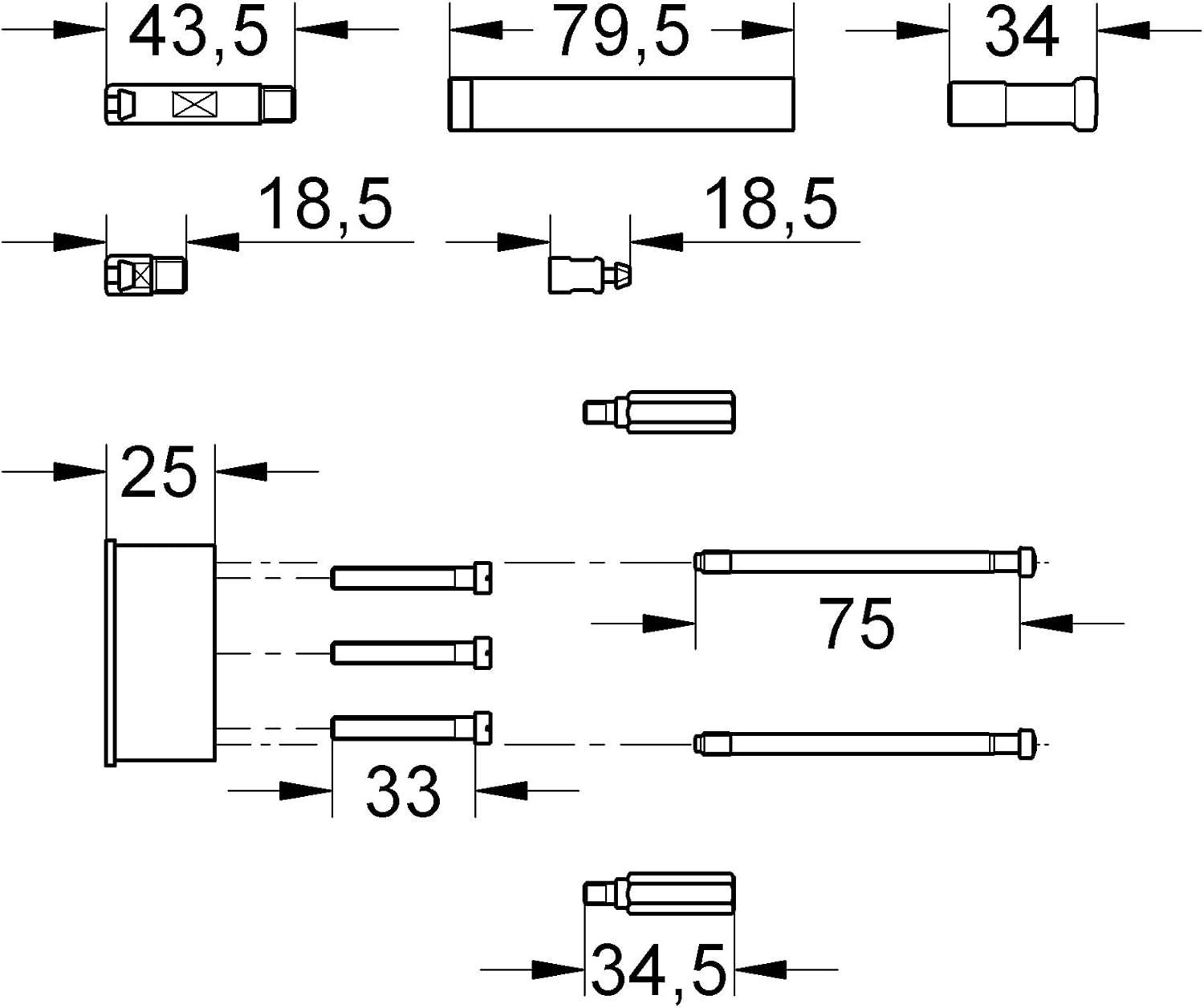 GROHE 46191000 Extension Set