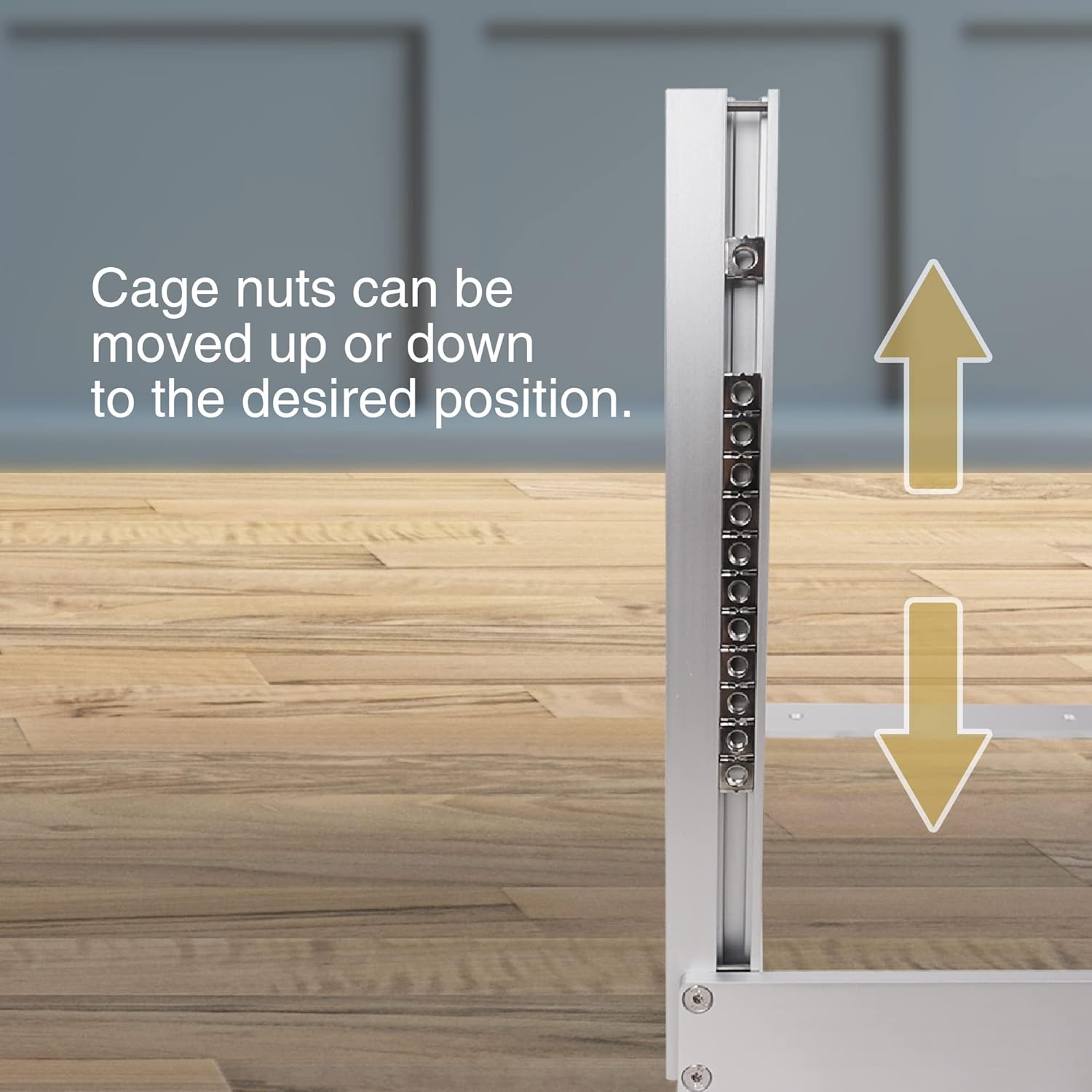 Sound Town 8U Aluminum 2-Post Desktop Open-Frame Rack, Angle Adjustable, for Audio/Video, Network Switches, Routers, Patch Panels (2PF-8A)