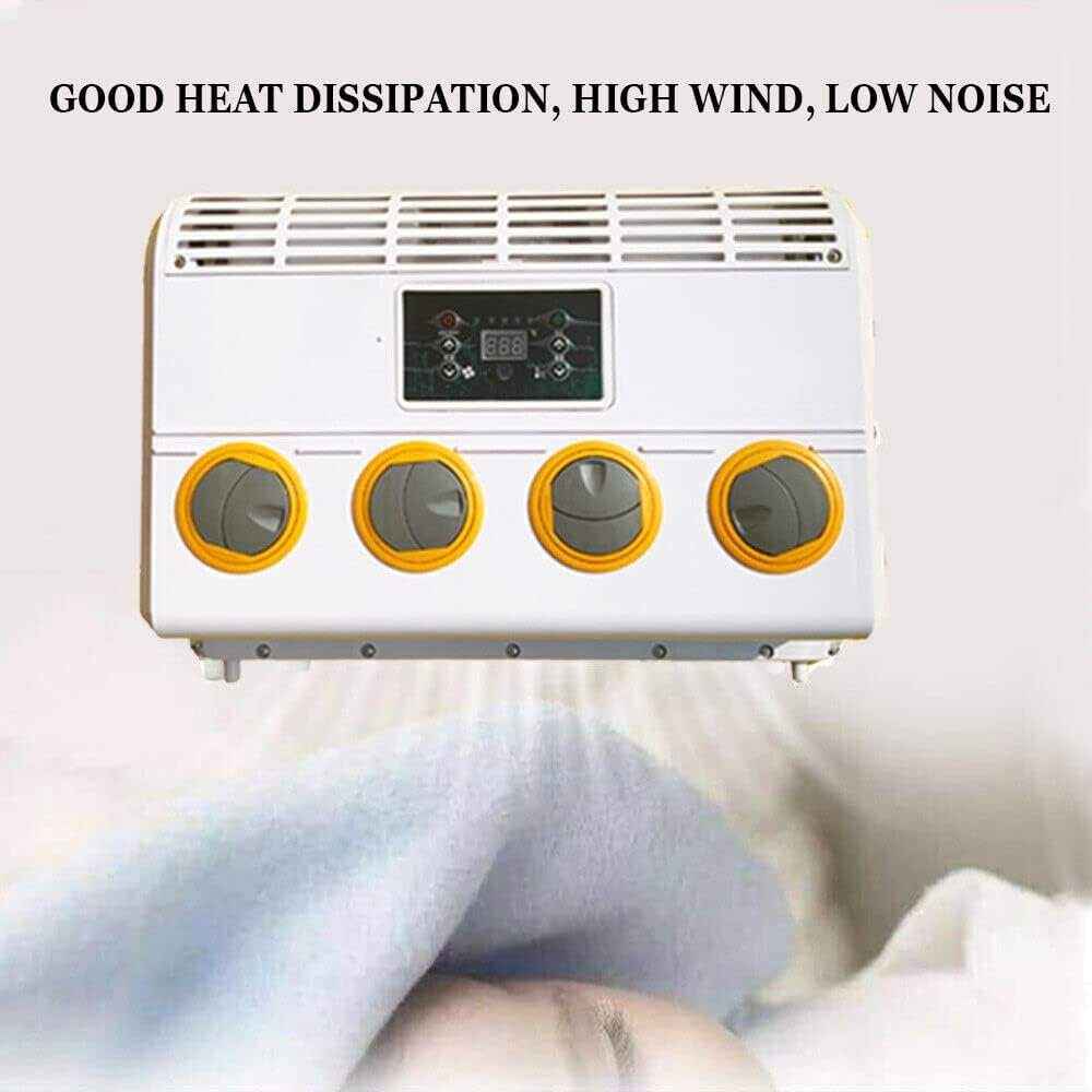 CNCEST 12v Air Conditioner RV Air Conditioner Kit Universal Electric A/C Unit for Cab Cooling - Portable Split AC with High 12000BTU for Caravan or Truck Cab Two Packages (Red 12V)