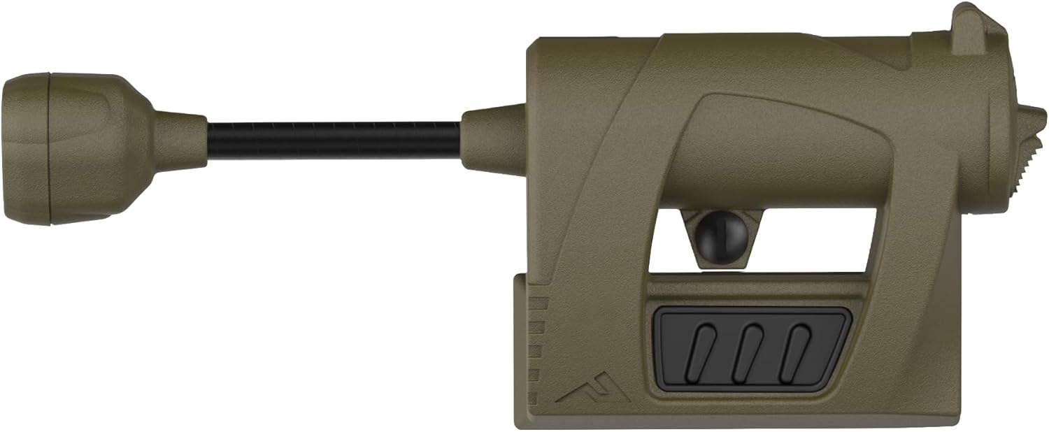 Princeton Tec Charge PRO Tactical RBI Maxbright LED Low-Profile Task Light with Flexible Neck, 55 Lumens, Water-Resistant, Essential Accessory for Fire Rescue, Military, Outdoors and Safety, Tan