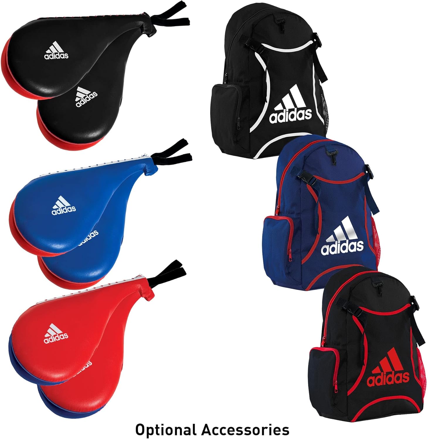 adidas Taekwondo Custom Ultimate Sparring Gear Set w/Optional Accessories - Red