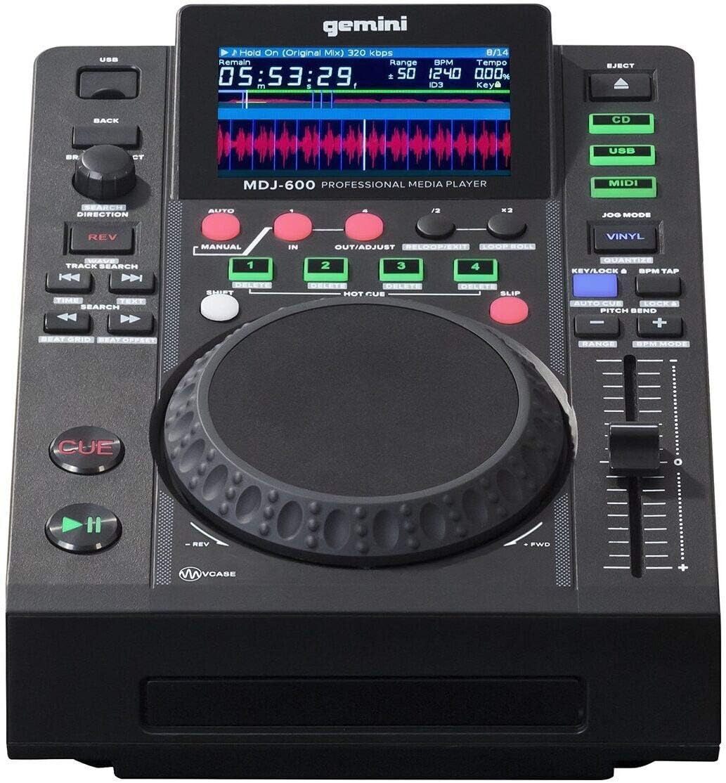 Gemini Sound MDJ-600: Professional CD & USB DJ Media Player with 4.3
