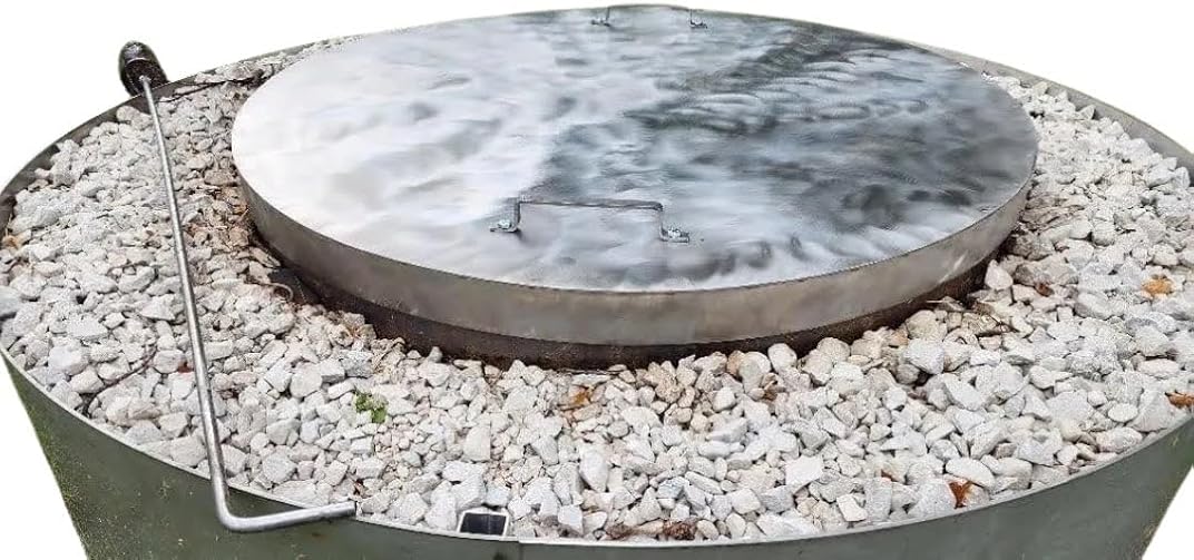 Flat Fire Pit Cover Lid Spark Screen 38