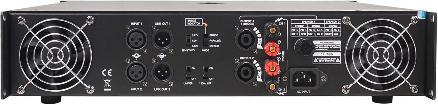 Sound Town 2-Channel 1100W Rack Mountable Professional Power Amplifier with Low Pass Filter, LCD Display (NIX-A3PRO)