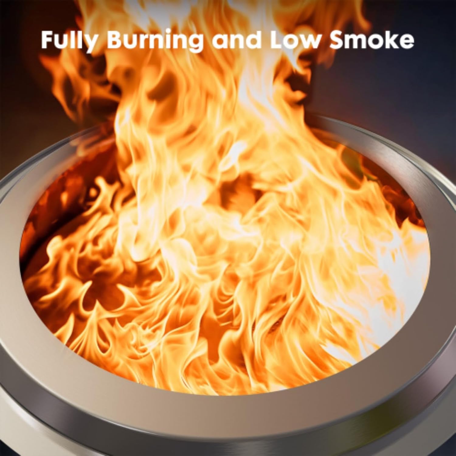 Outdoor Fire Pit, Low Smoke Portable Fire Pit, 304 Stainless Steel Tabletop Fire Pit, Wood Pellet Burning Fire Pit, Suitable for Camping, Bonfire, Suitable for Outdoor Patio Backyard, Silver