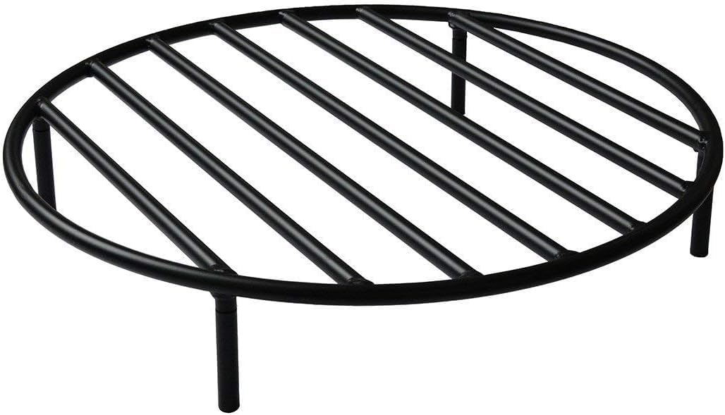 only fire Round Fire Pit Grate with 4 Legs for Outdoor Campfire Grill Cooking, 30 Inch