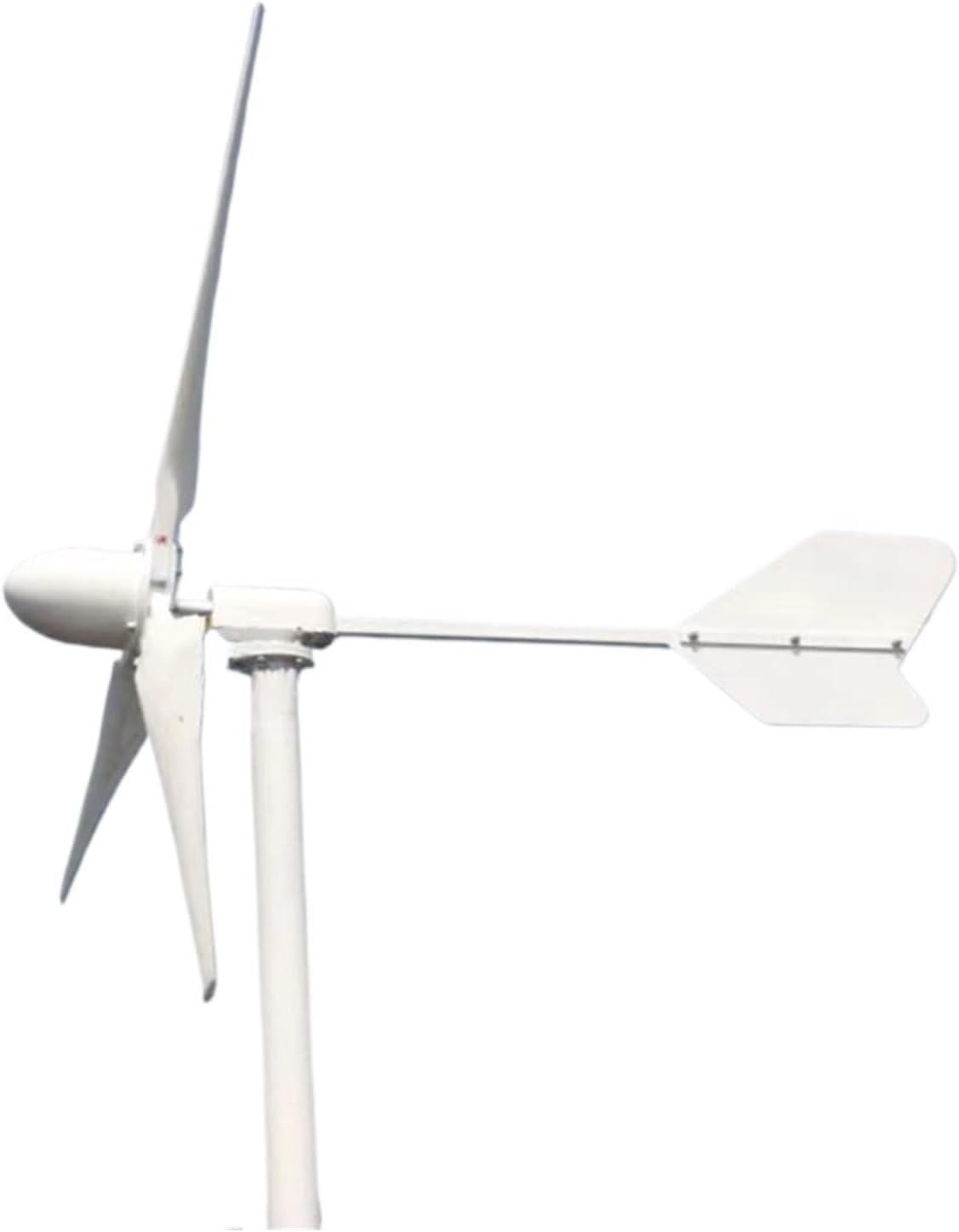 Windmill Generator, Free Energy 2000W Windmill Horizontal Wind Turbine Generator Low RPM High Efficient Home Use Project Farm Boat (Color : White, Size : 48V)