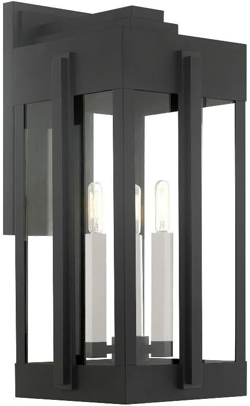 Livex Lighting Lexington 3 Light Black Outdoor Wall Lantern