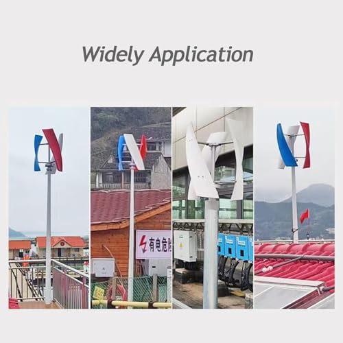 2000W Vertical Axis Wind Turbine Generator Kit, 2KW 3-Blade Permanent Magnet Wind Power System, 12/24V with Controller, Quiet Design for Home, Boat, Street Lighting