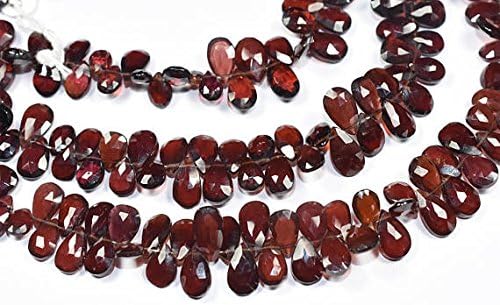 13 inch natural beads strand of 5x8-6x9-7x12mm faceted pear pyrope garnet gemstone briolletes beads for DIY jewelry - necklace, bracelet, earring, ring.