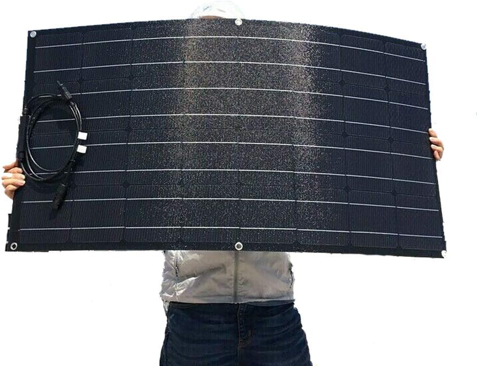 300W Solar Wind Power Kit Battery Charging System: 100W Wind Turbine Generator + 2pcs 100W Flexible Mono Solar Panel(Bump Surface) + Wind Controller + Solar Charge Regulator + Cables