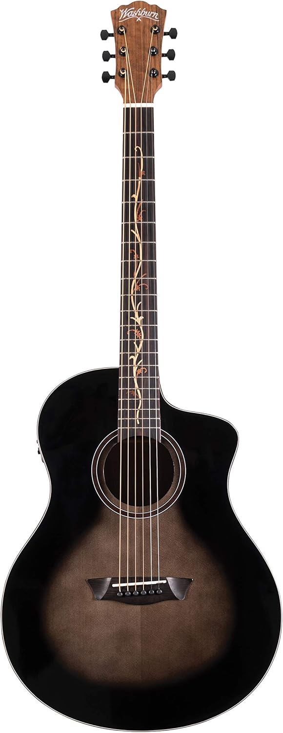 Washburn Bella Tono Vite S9V Studio Cutaway Acoustic Electric Guitar (BTS9VCECH-D)