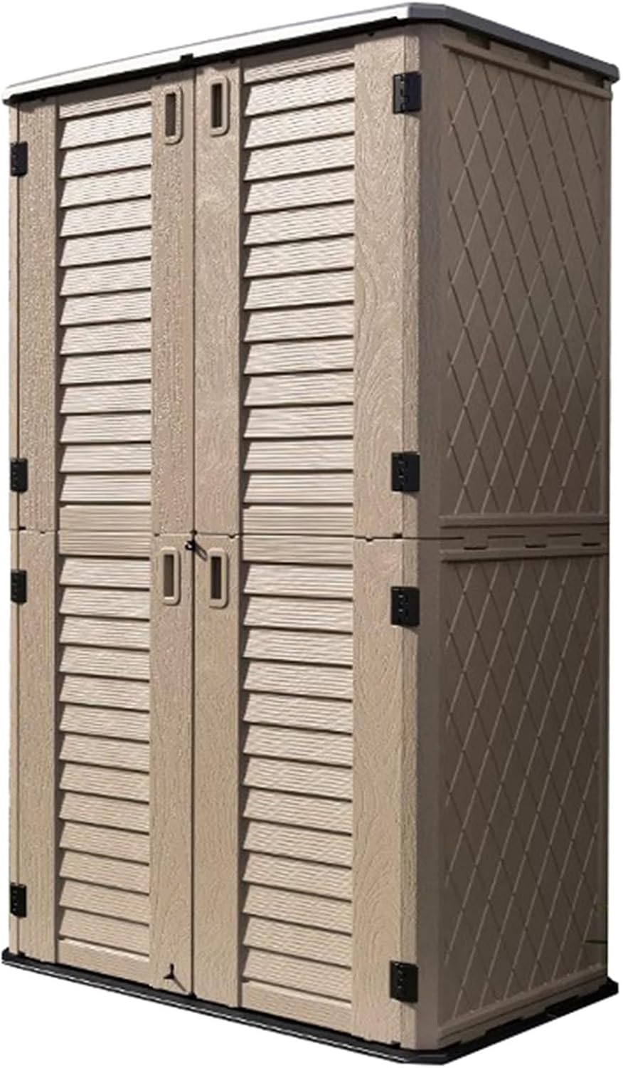 Storage Shed Tool Storage House Shed，with Floor and Lockable Door，Easy to Assemble，for Grass Cutter Equipment(49.2X28.7X78.7in)