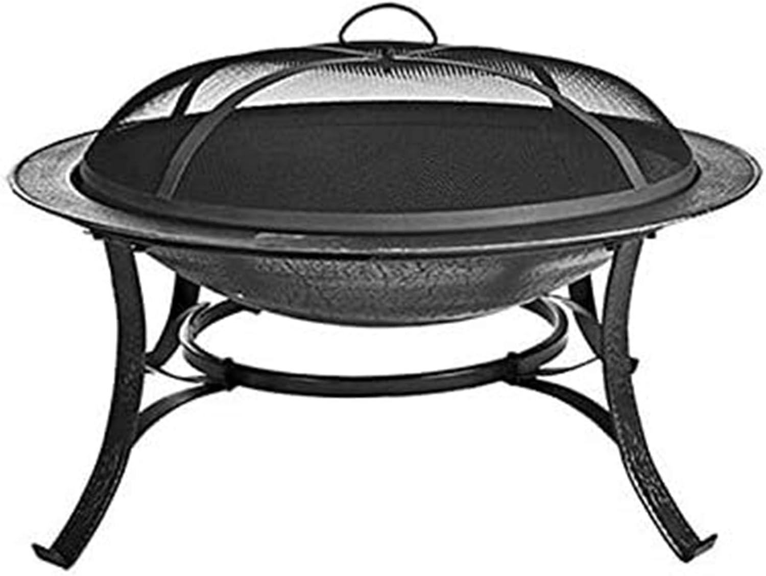 Fire Pits Outdoor Wood Burning Outdoor Fire Pit, Wood Burning Fire Pit with Grille Camping, Backyard, Get Together with Cover BBQ Cooking for Outside Camping Backyar
