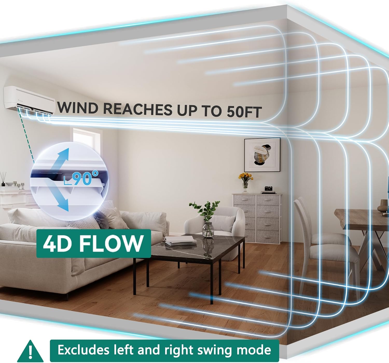 YITAHOME 24000 BTU Mini Split Air Conditioner Heat Pump System, Wifi Enabled 18.5 SEER2 208-230V Inverter Ductless AC Cool Up to 1500 Sq. Ft, Compatible with Alexa, Complete Installation Kit, White