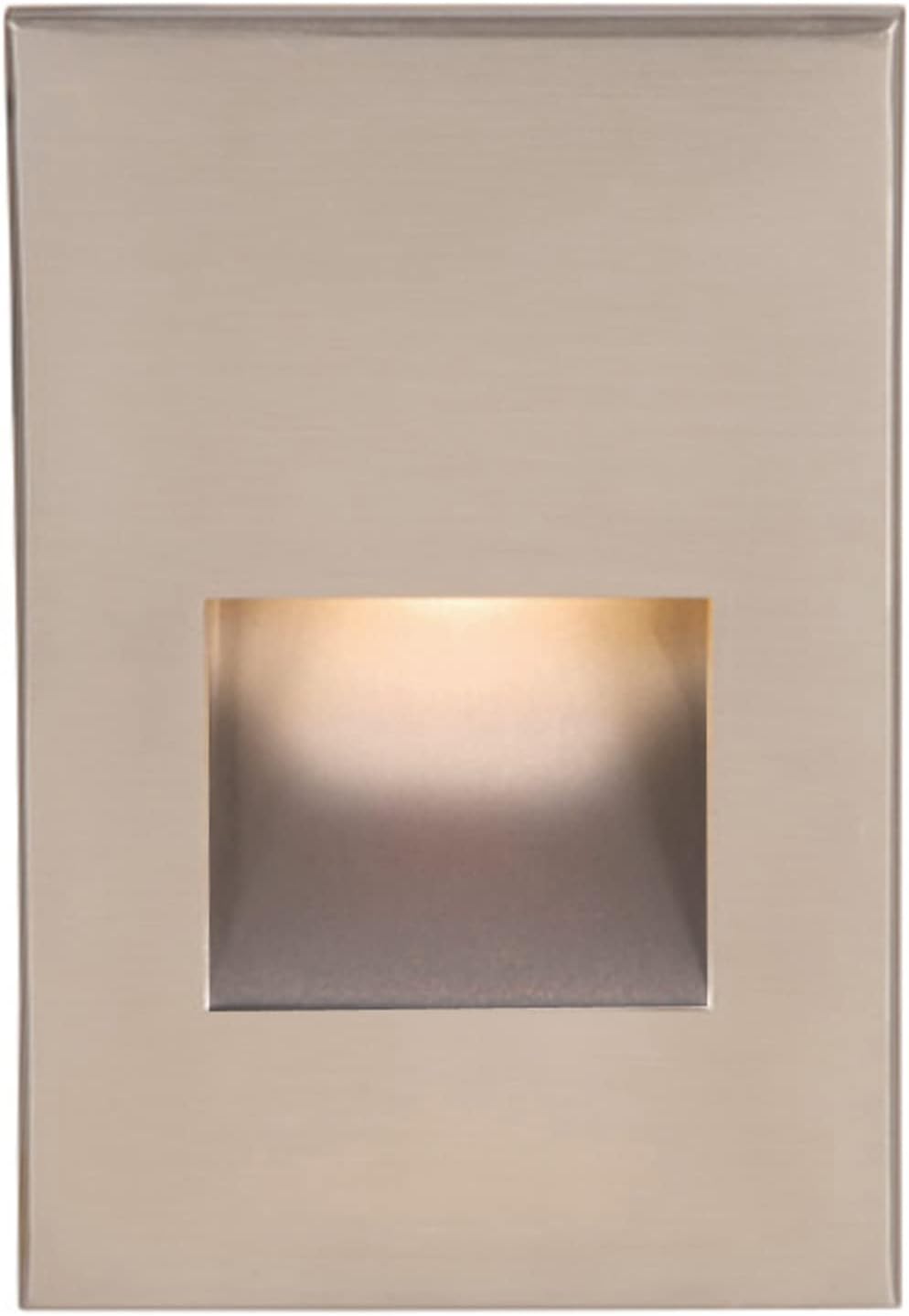 WAC Landscape Lighting, LEDme 120V LED Vertical Indoor and Outdoor Step and Wall Light 3000K Built-in LED in Brushed Nickel
