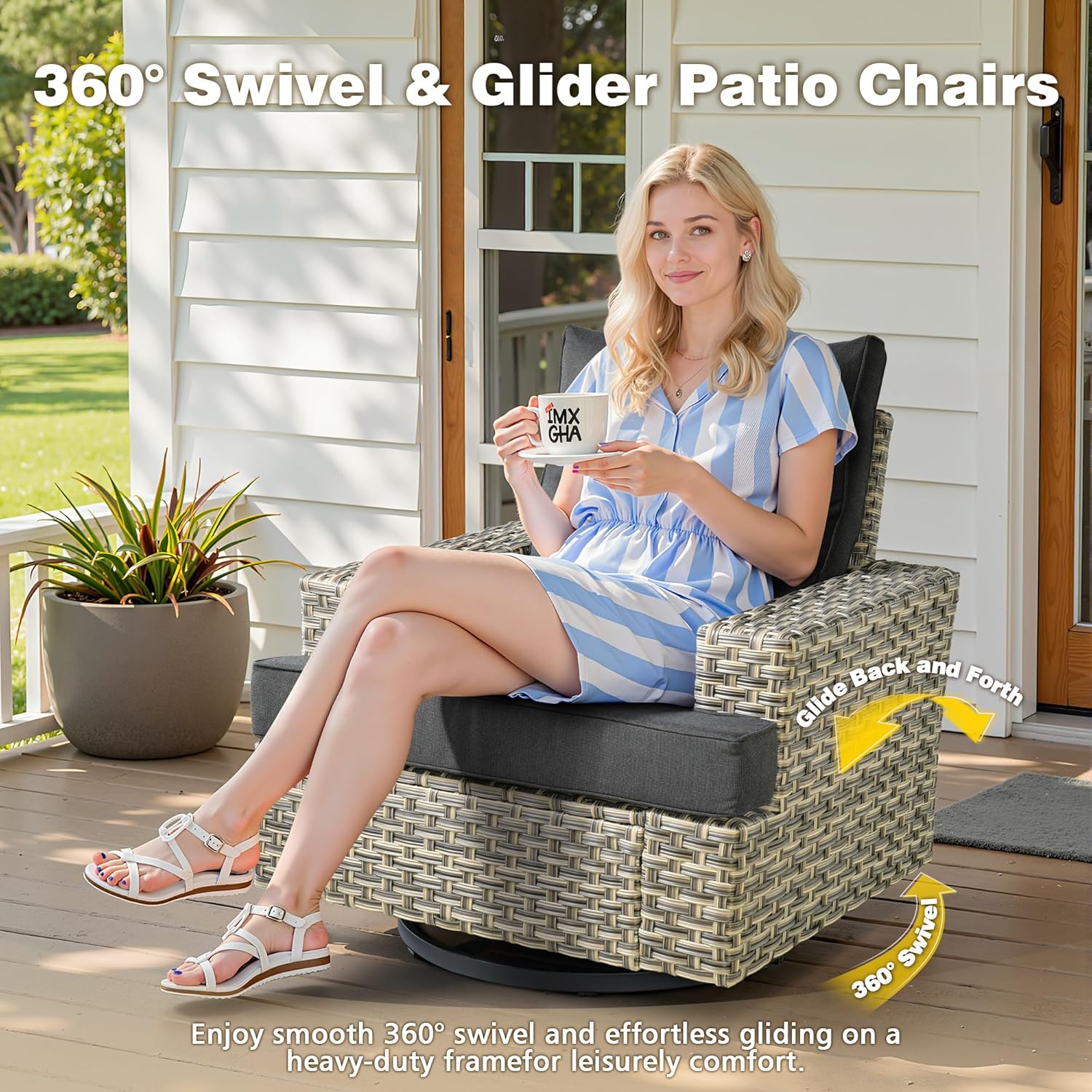 15-Piece Outdoor Sectional Sofa Set w/ 54