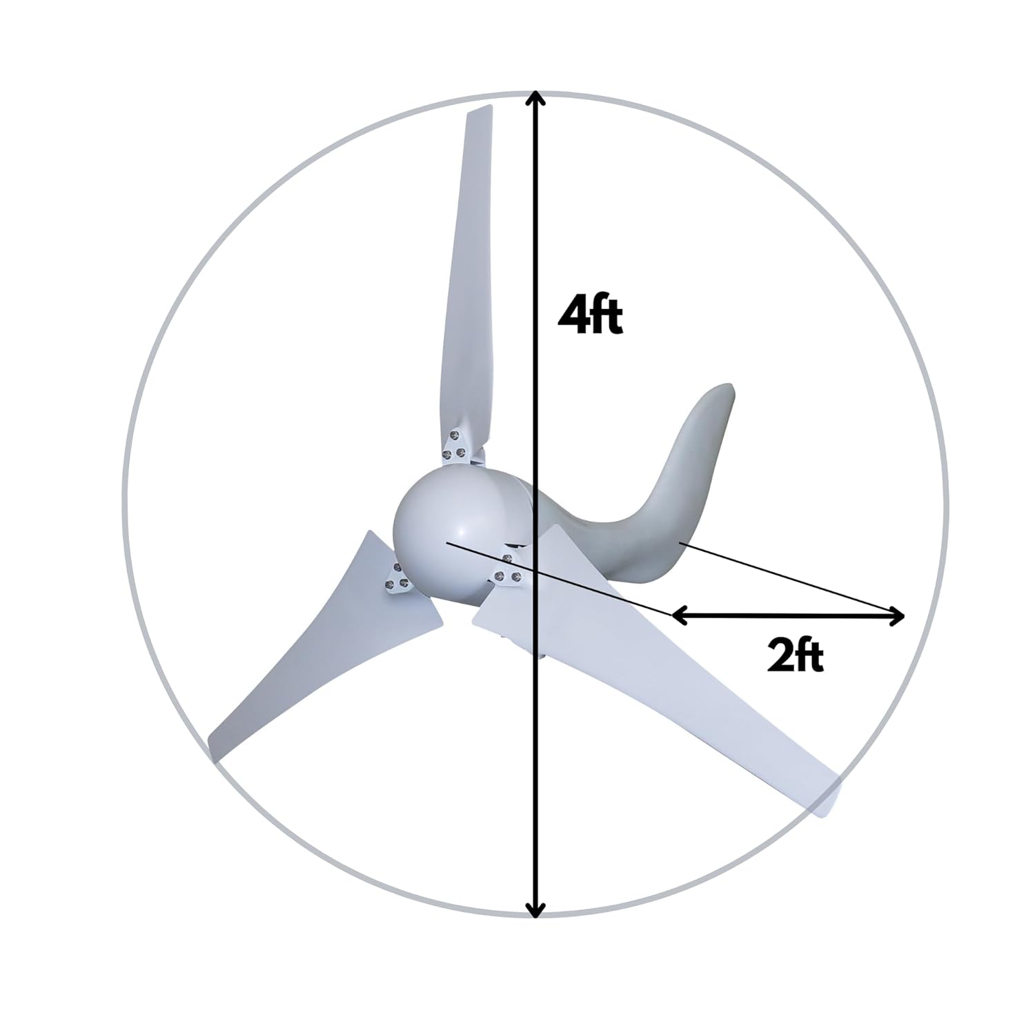 400W 12V Bluetooth Land and Marine Wind Turbine Generator kit. Inbuilt MPPT Charge Controller + Automatic and Manual Braking System with Amps Meter. DIY Installation.