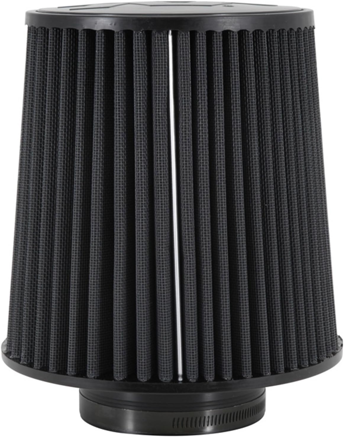 K&N Dryflow Lifetime Universal Clamp-On Air Filter: Dry Synthetic, Washable, Oil-Free: Flange Diameter: 4 In, Filter Height: 8 In, Flange Length: 1.5 In, Shape: Round Tapered, RU-5171HBK