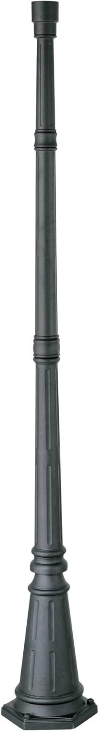 John Timberland Hepworth Traditional Outdoor Light Post and Cap Base Black Iron Aluminum Pole 76 3/4