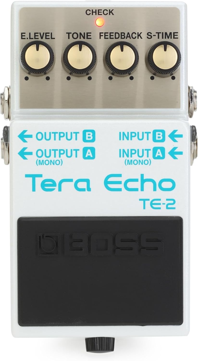 BOSS TE-2 Tera Echo Guitar Pedal (TE-2), White