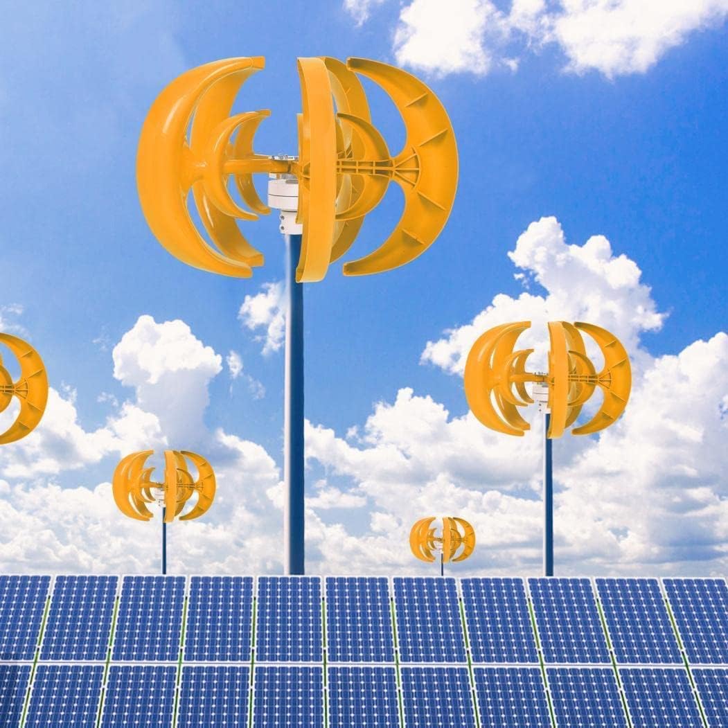 Wind Generator Kit Wind Turbine Generator Kit,12000w with 5 Blade, Wind Power Generator for Marine, RV, Home, Hybrid Solar Wind System