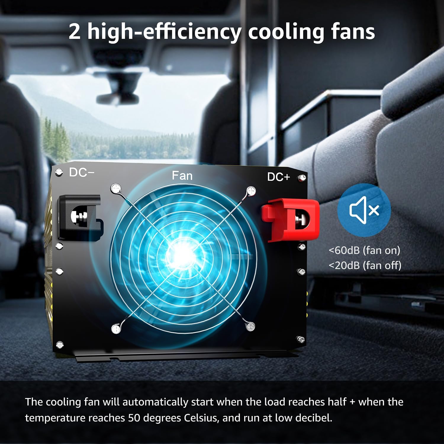 XWJNE 5000W Pure Sine Wave Power Inverter 48V DC to 120V AC Converter with LCD Display and Remote Controller for Home, RV, Truck, Off-Grid Solar Power