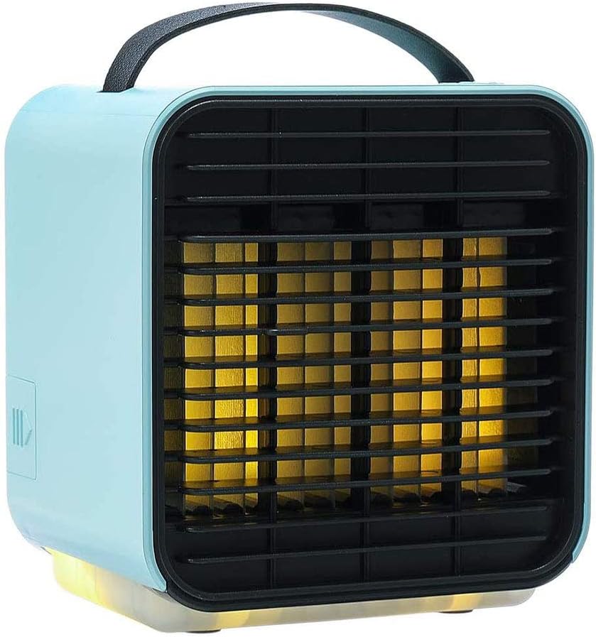 Portable Air Conditioner Mini Air Cooler Fan Fast Cooling Air Conditioner Unit with LED Lights USB Humidifier Mobile Air Conditioner for Home and Office