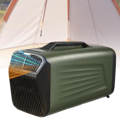 Energy Efficient Portable Air Conditioner 5400 BTU Cooling & 5600 BTU Heating, Remote Control, Dehumidifier, Ideal for Camping, RV, Truck, Van, Car, 8-10㎡, Green
