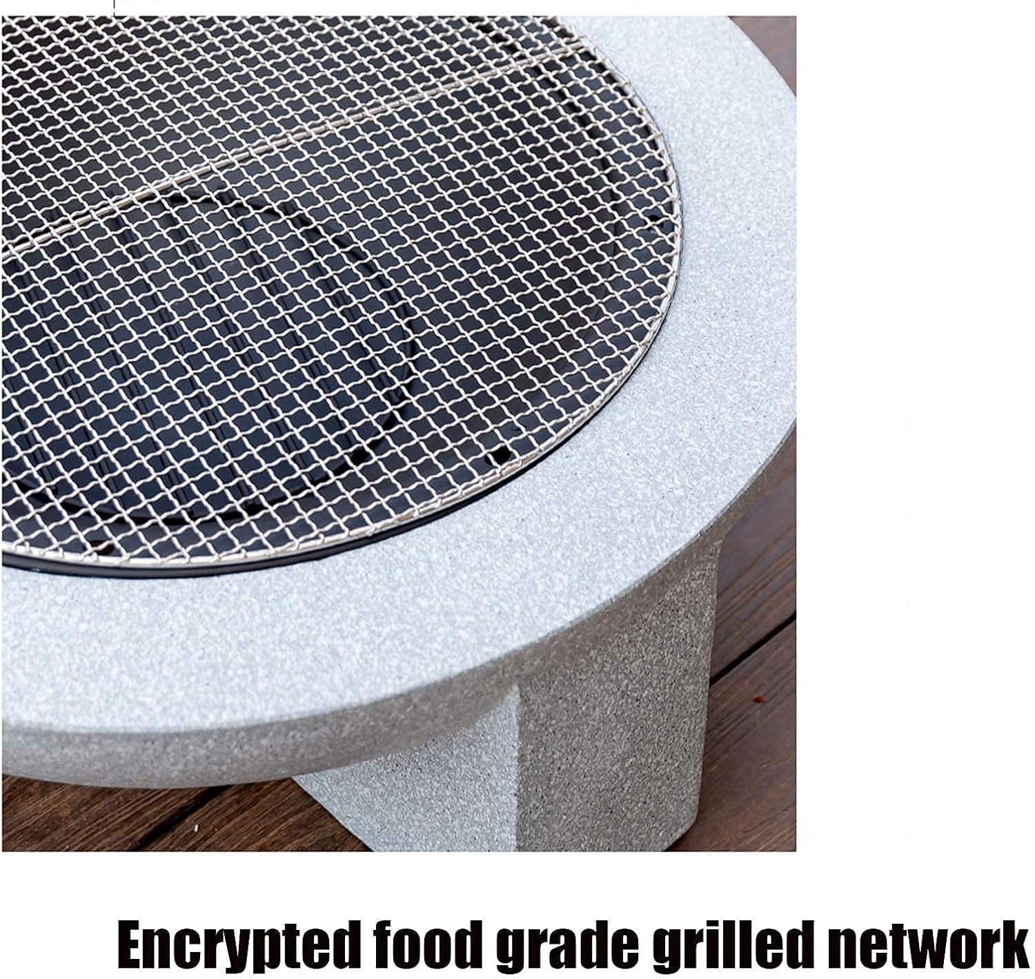 Small Firepit, Large Fire Pit Outdoor Garden Patio, Fire Pit with BBQ Grill Shelf Barbecue Brazier Heater Grill Camping Bowl BBQ with Poker Grate Grill