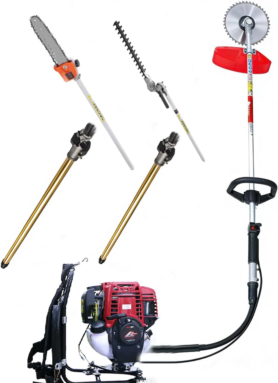 GX35 Backpack Gas Powered Hedge Trimmer 38cc Gas Weed Wacker 4 in 1 Weed Eater