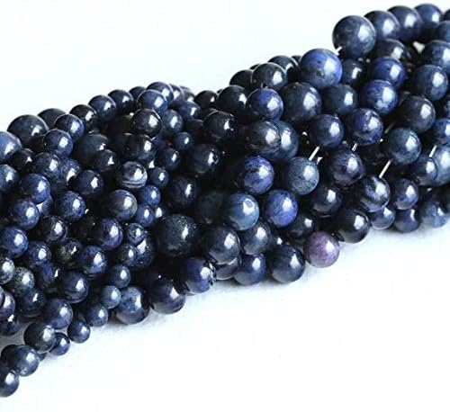 1 strands natural dark blue dumortierite round loose beads 6mm 05236