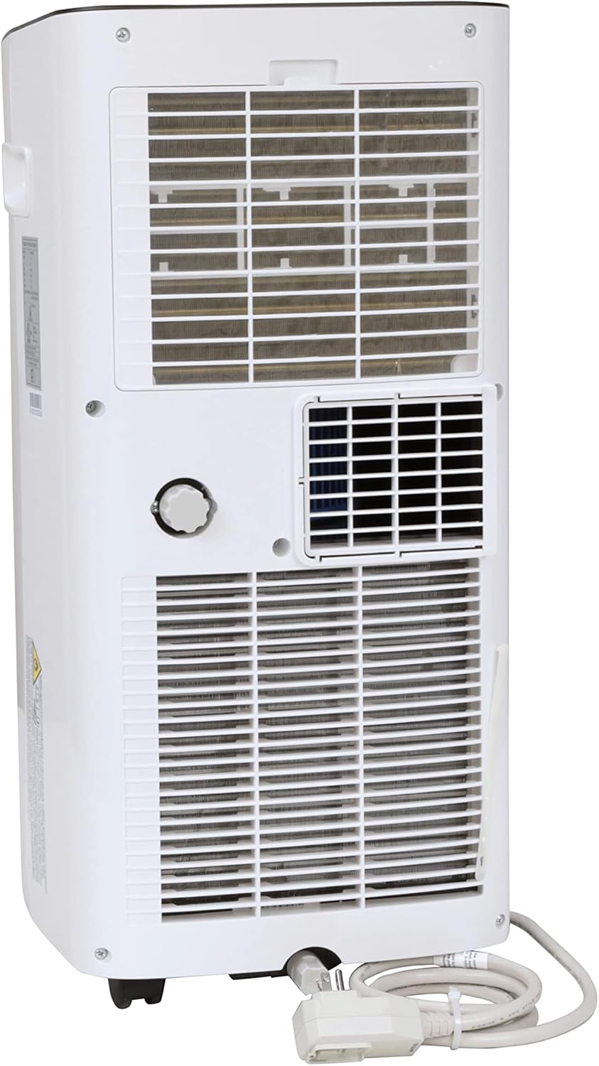 PerfectAire 2PORT10000A 10,000 BTU/7,000 SACC Compact Portable Air Conditioner with Full-Function Remote for Small to Medium Rooms, White, 115V - CEC