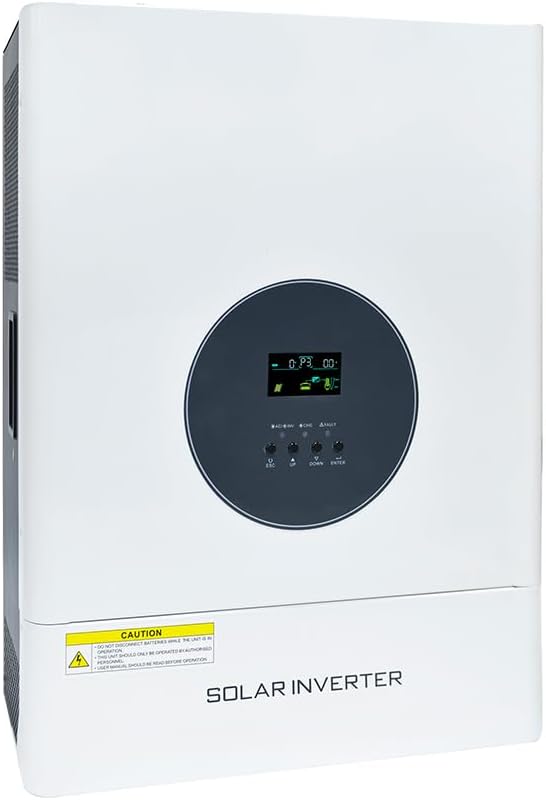 Y&H 5000W Solar Inverter DC 48V to AC 110V/220V Low-Frequency Hybrid Inverter, with 120A MPPT Controllers,Pure Sine Wave 15000W Surge Power, Solar & AC Dual Input, Off-Grid Home System