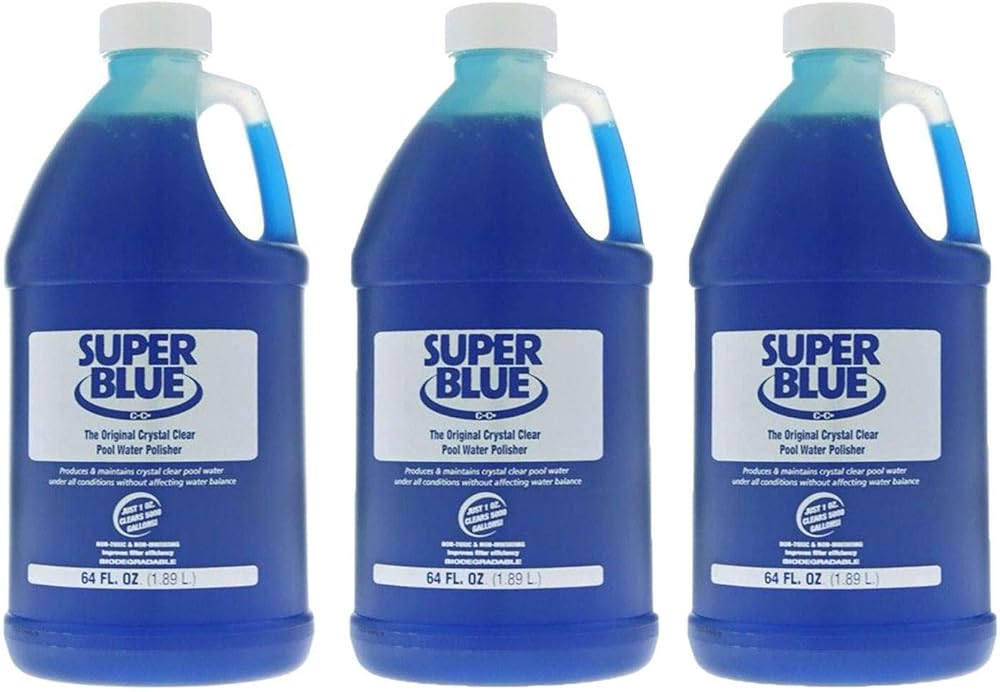 Robarb 20155A Super Blue Crystal Clear Pool Water Clarifier, 1/2 Gallon (3 Pack)