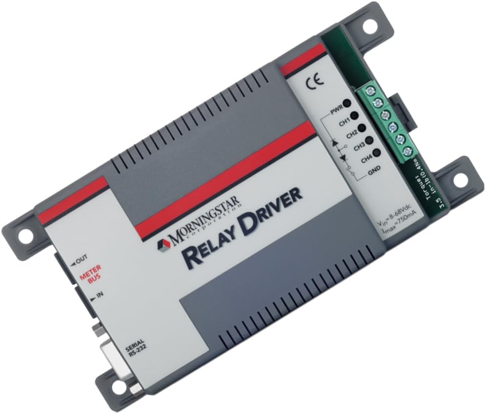 Morningstar Relay Driver (RD-1) - Programmable Logic Module - Provides High Level System Control Functions Including High/Low Voltage Alarms, Load Control & Generator Starts/Stops - Designed in USA