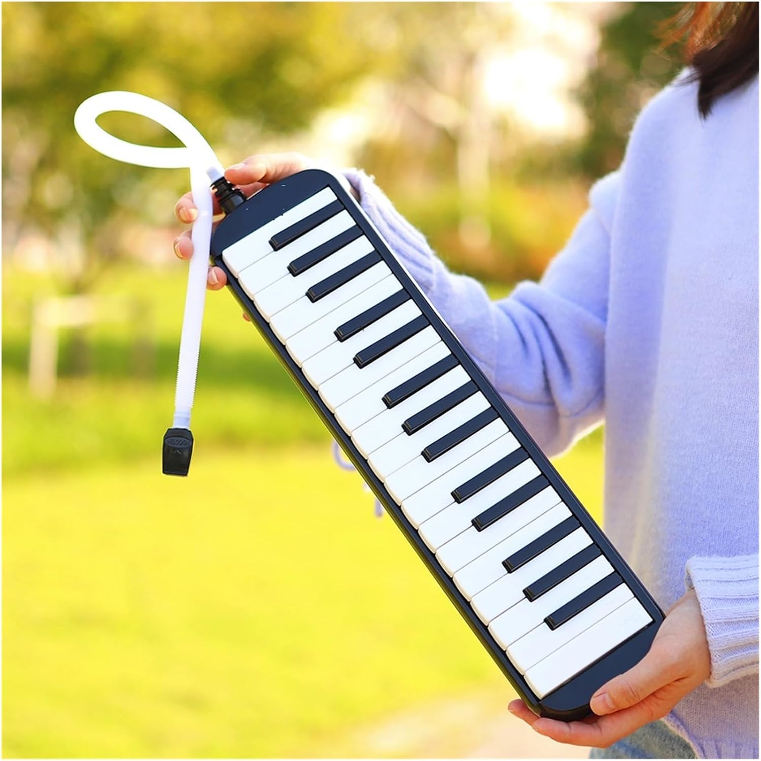 Melodica 32 Keys Melodica Piano Keyboard Style Musical Instrument Harmonica Mouth Organ With Carrying Bag Mouthpiece(Green)